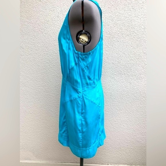 Bebe Y2K Silky Racer Back Tank Women’s SummerDress with Sheer Cutouts medium - Picture 4 of 6